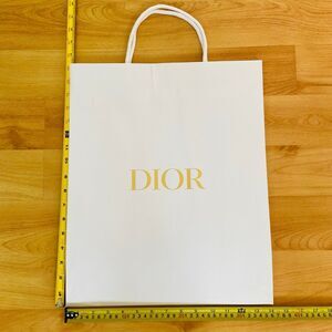 Dior Paper Shopping Bag - white large (17" x 14" x 6.75") [B]